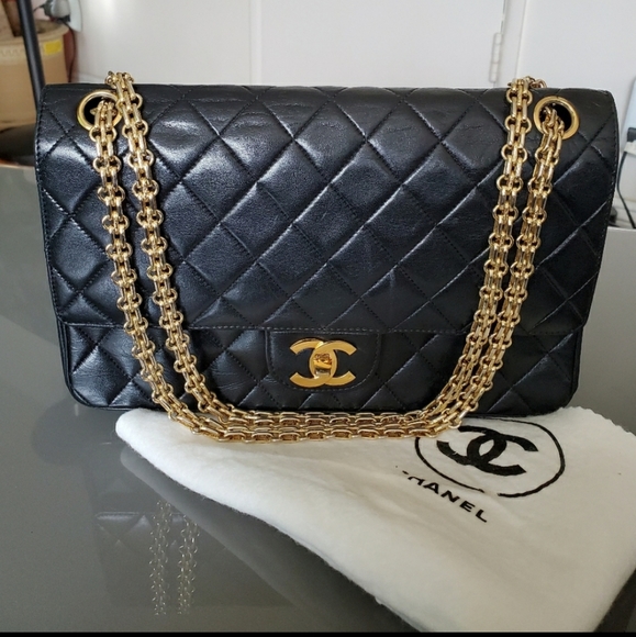 🎉HP🎉CHANEL Lambskin Double Flap w/ Bijoux Chain - Picture 9 of 11